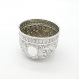 Victorian Sterling Silver Floral Pattern Sweet Treat Bowl 1885 London Antique