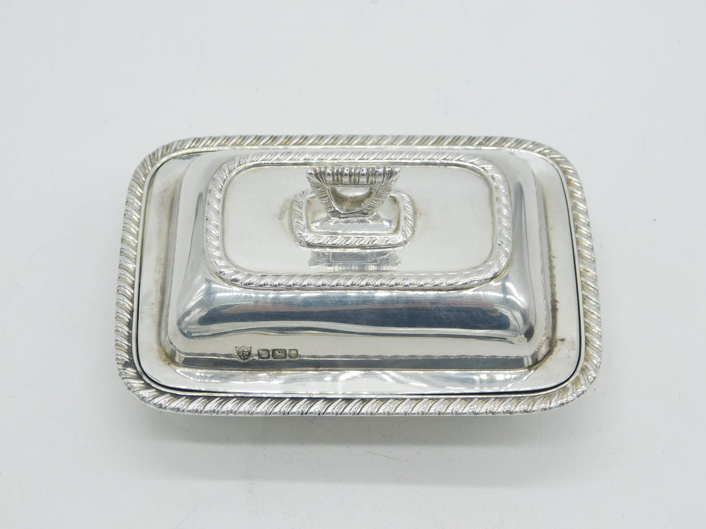 Edwardian Sterling Silver Novelty Small Tureen Salt Cellar Antique 1903 Sheffield