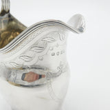 Georgian Sterling Silver Floral Pattern Cream Jug 1800 London Antique