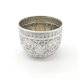 Victorian Sterling Silver Floral Pattern Sweet Treat Bowl 1885 London Antique