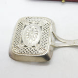 Georgian Sterling Silver Floral Tea Caddy Spoon 1809 Birmingham Antique