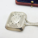 Georgian Sterling Silver Floral Tea Caddy Spoon 1809 Birmingham Antique