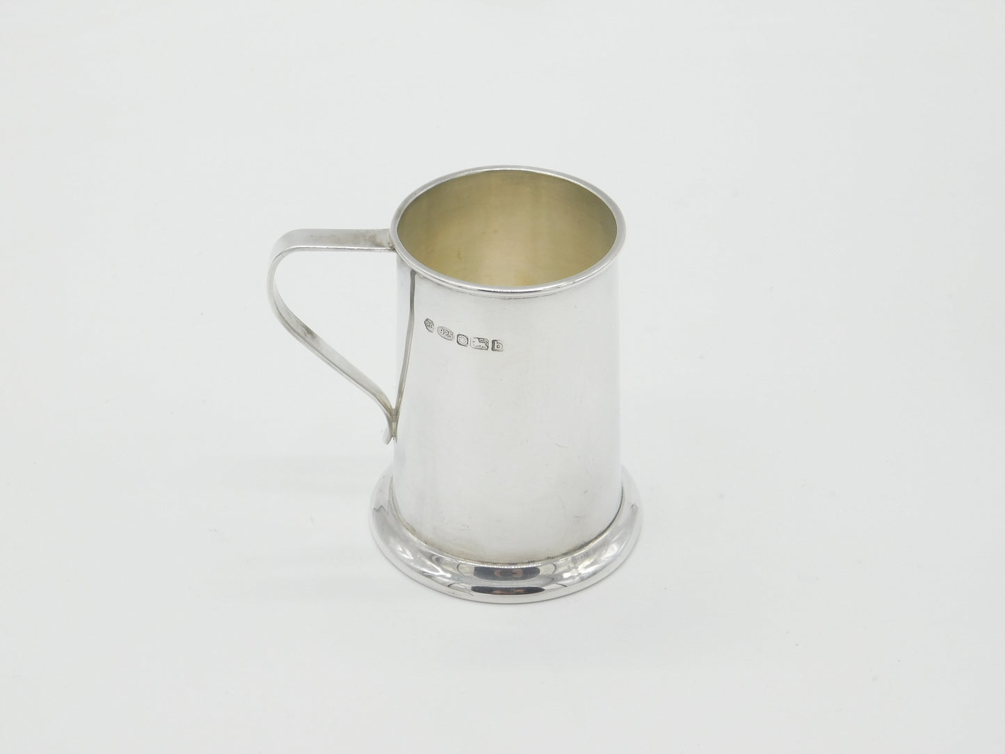 Sterling Silver Minimal Tankard Form Whisky Cup 2001 Sheffield Vintage