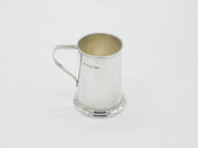 Sterling Silver Minimal Tankard Form Whisky Cup 2001 Sheffield Vintage