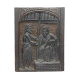 17th Century Carved Oak Decorative Panel Apostle Receiving Scroll Antique c1680