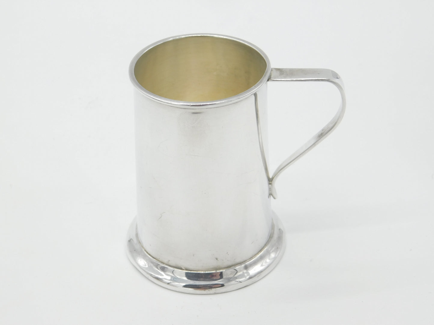 Sterling Silver Minimal Tankard Form Whisky Cup 2001 Sheffield Vintage