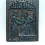17th Century Carved Oak Decorative Panel Apostle Receiving Scroll Antique c1680