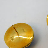 Large 18ct Yellow Gold & Carved Lapis Lazuli Swirl Stud Earrings Vintage