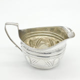 George III Sterling Silver Crested Floral Pattern Cream Jug Antique 1802 London