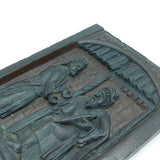 17th Century Carved Oak Decorative Panel Apostle Receiving Scroll Antique c1680