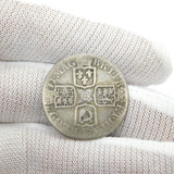 Queen Anne Silver Fourth Bust Plain Shilling Coin 1711 Fine Condition Antique