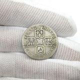 Queen Anne Silver Fourth Bust Plain Shilling Coin 1711 Fine Condition Antique