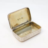 George III Sterling Silver & Gold Panel Vesta Case Antique 1810 Birmingham