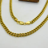9ct Yellow Gold Chunky Curb Chain Necklace 52.2cm / 20.5" Vintage 1972 London