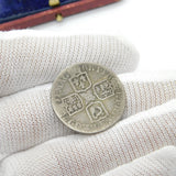 Queen Anne Silver Fourth Bust Plain Shilling Coin 1711 Fine Condition Antique
