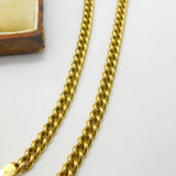 9ct Yellow Gold Chunky Curb Chain Necklace 52.2cm / 20.5" Vintage 1972 London