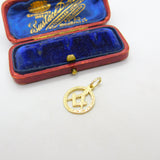 9ct Yellow Gold Masonic Compass Charm or Pendant Antique c1930 Art Deco