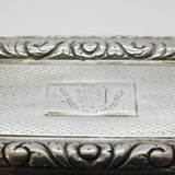 George IV Nathaniel Mills Sterling Silver Snuff Box Antique 1824 Birmingham
