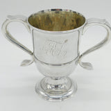 Newcastle George III Sterling Silver Two-Handled Loving Cup Antique 1779
