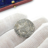 King James I Early Hammered Silver Sixpence Coin 1603 Fine Condition Antique