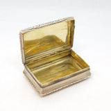 George IV Nathaniel Mills Sterling Silver Snuff Box Antique 1824 Birmingham