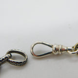 Victorian French 18ct Gold & Niello Enamel Sterling Silver Albertina Bracelet Antique c1880