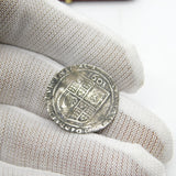 King James I Early Hammered Silver Sixpence Coin 1603 Fine Condition Antique