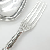 Boxed Victorian Sterling Silver Picture Back Christening Set 1854 Birmingham