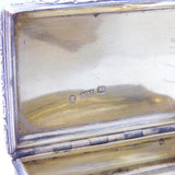 George IV Nathaniel Mills Sterling Silver Snuff Box Antique 1824 Birmingham