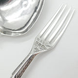 Boxed Victorian Sterling Silver Picture Back Christening Set 1854 Birmingham