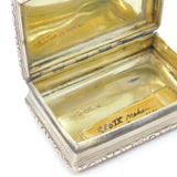 George IV Nathaniel Mills Sterling Silver Snuff Box Antique 1824 Birmingham