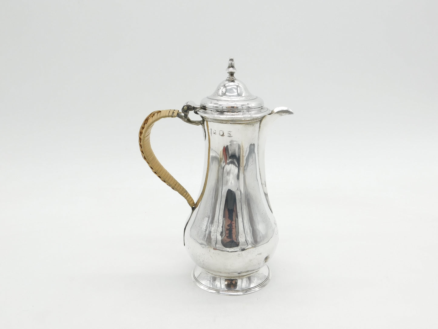 George III Sterling Silver Raffia Presentation Coffee Pot Antique 1772 London