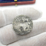 King James I Early Hammered Silver Sixpence Coin 1603 Fine Condition Antique
