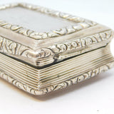George IV Nathaniel Mills Sterling Silver Snuff Box Antique 1824 Birmingham