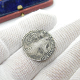 King James I Early Hammered Silver Sixpence Coin 1603 Fine Condition Antique