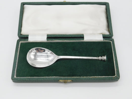 Boxed Sterling Silver 16th Century Style Seal Topped Spoon 1967 London Vintage