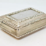 George IV Nathaniel Mills Sterling Silver Snuff Box Antique 1824 Birmingham