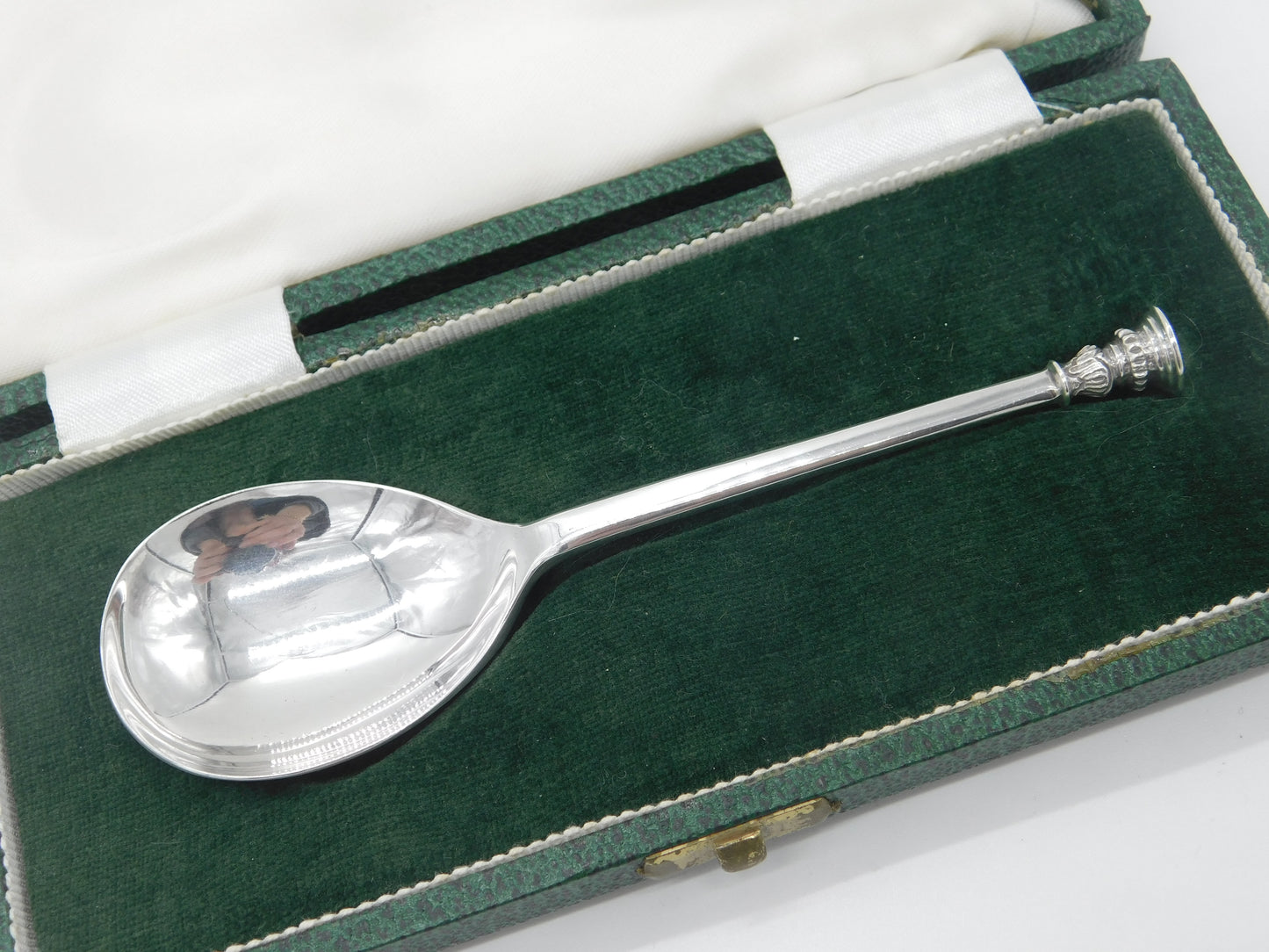 Boxed Sterling Silver 16th Century Style Seal Topped Spoon 1967 London Vintage