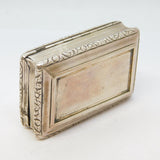 George IV Nathaniel Mills Sterling Silver Snuff Box Antique 1824 Birmingham