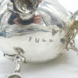 George II Pair of Sterling Silver Shell Foot Sauce Boats Antique 1758 London