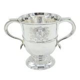 George II Sterling Silver Welsh Heraldic Crest Loving Cup Antique 1745 London