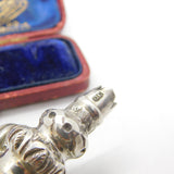 Victorian Sterling Silver Floral Baby Rattle Antique 1888 Birmingham