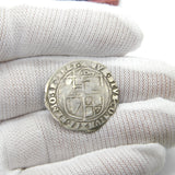 King James I Silver Early Hammered Sixpence Coin 1607 Fine Condition Antique