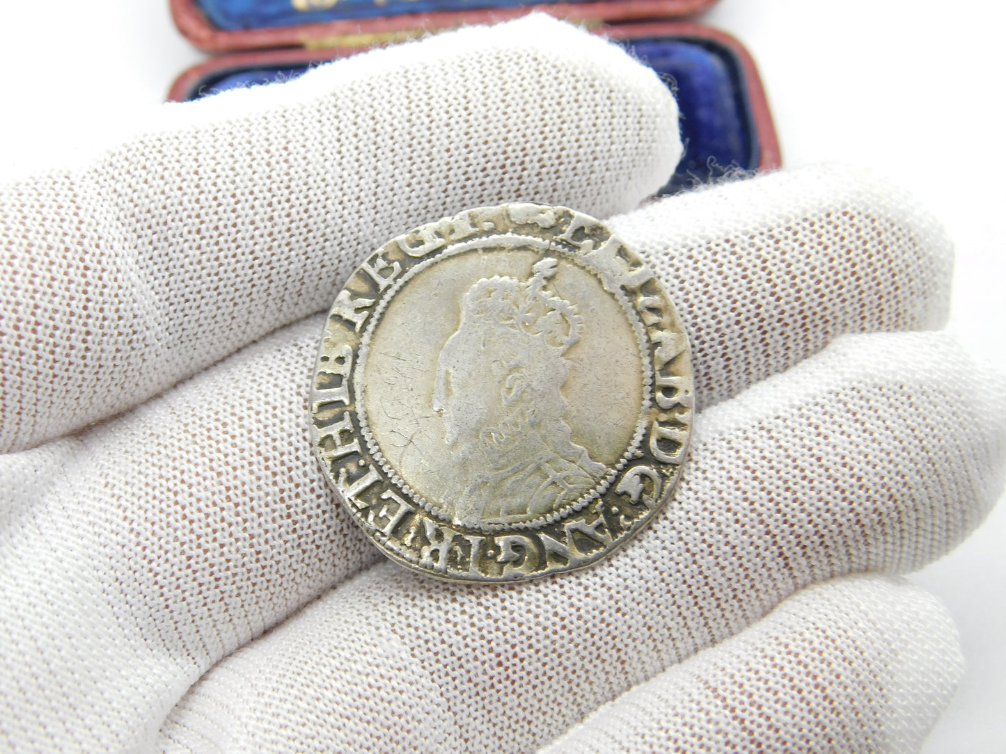 King James I Silver Early Hammered Sixpence Coin 1607 Fine Condition Antique