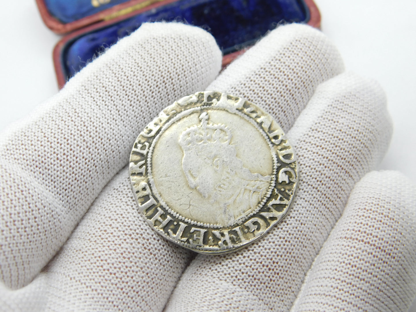 Queen Elizabeth I Silver Hammered Shilling Coin Key Mint Mark Fine Condition