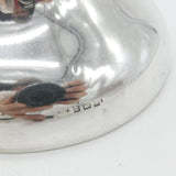 Large Sterling Silver Capstan Inkwell with Pocket Watch Lid 1912 Birmingham