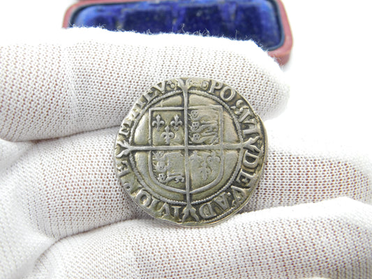 Queen Elizabeth I Silver Hammered Shilling Coin Key Mint Mark Fine Condition