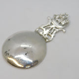 Victorian Sterling Silver Ships Scene Tea Caddy Spoon Antique 1883 London