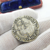 Queen Elizabeth I Silver Hammered Shilling Coin Key Mint Mark Fine Condition