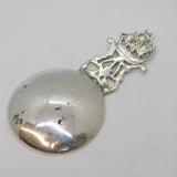 Victorian Sterling Silver Ships Scene Tea Caddy Spoon Antique 1883 London